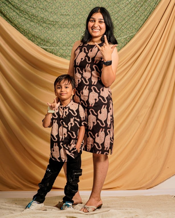 Matching dress for mom and son hotsell