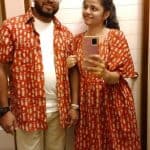 Fish Red Print Short Couple Set photo review