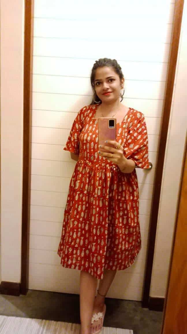 Fish Red Print Short Dress photo review